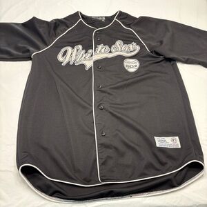 True Fan Chicago White Sox Black Baseball Jersey Men’s Large